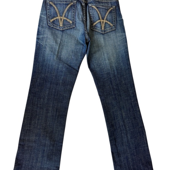 Kut from the Kloth Blue Jeans Size 4 Blue Wash Straight Leg Retro 90's Y2K - Picture 2 of 5